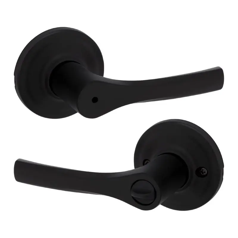 Kwikset Matte Black Privacy Lever For Right Or Left Handed Doors