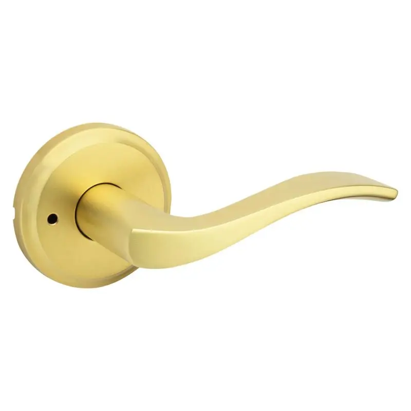 Kwikset Sedona Satin Brass Privacy Lever For Right Or Left Handed Doors
