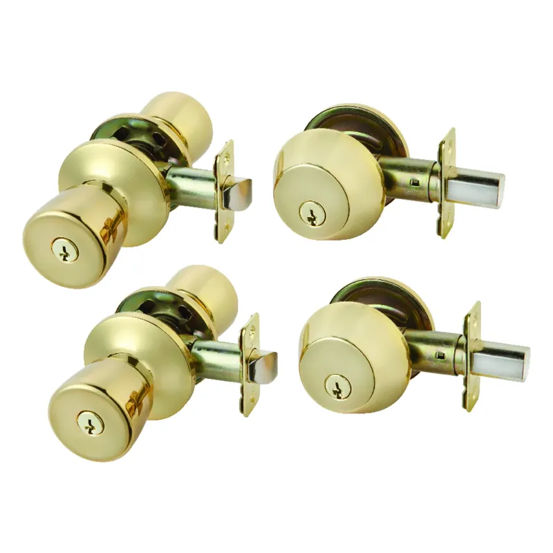 Tulip Polished Brass Double Entry Door Kit 1-3/4 In. Ansi/bhma Grade 3