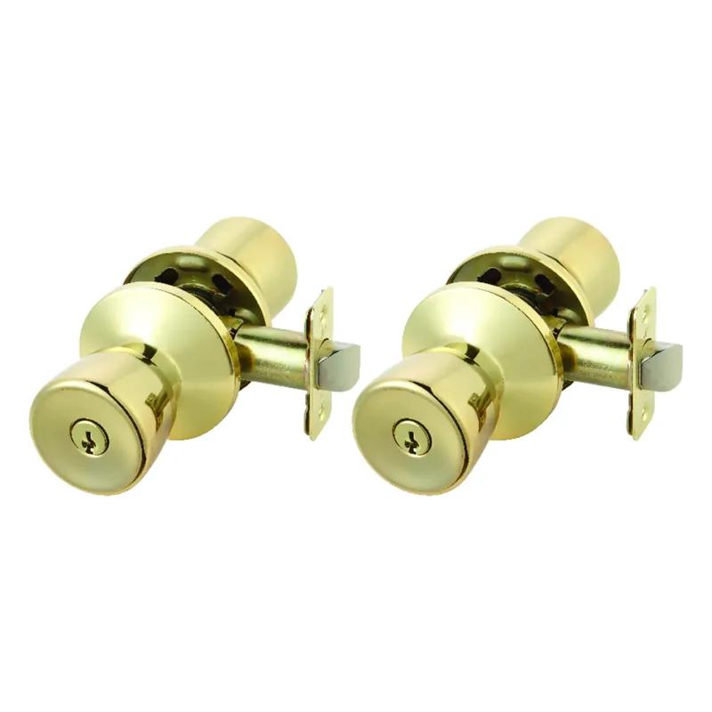 Ace Tulip Polished Brass Steel Entry Door Kit ANSI/BHMA Grade 3 1-3/4 In.