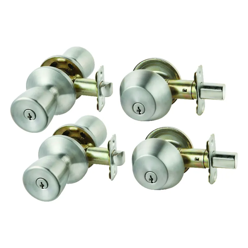 Tulip Satin Stainless Steel Double Entry Door Kit 1-3/4 In. Ansi Grade 3
