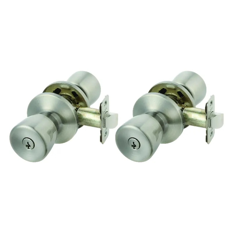 Ace Tulip Satin Stainless Steel Double Entry Door Kit ANSI Grade 3 1-3/4 In.