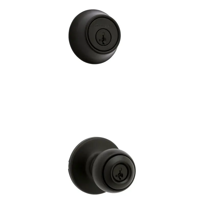 690p Cp Polo Combo Pack With Deadbolt, Matte Black, Keyed Entry