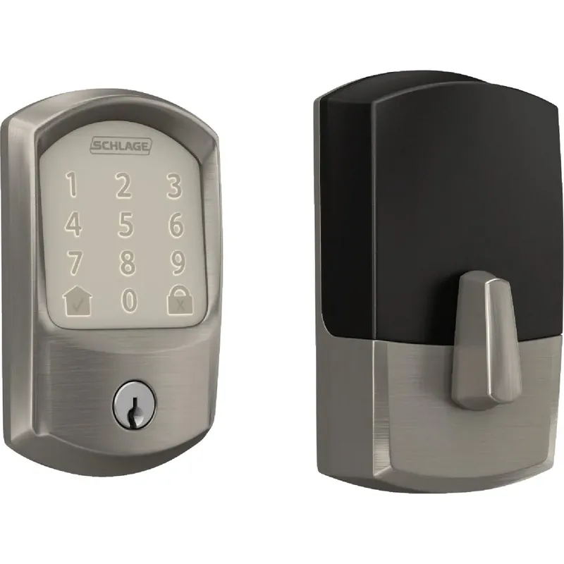 Encode Smart Wifi Deadbolt With Satin Nickel Greenwich Trim - Model Be489wbvgrw619