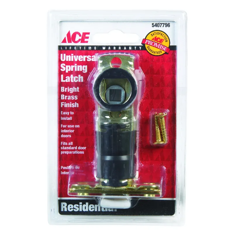 Ace Bright Brass Steel Spring Latch 1 Pk
