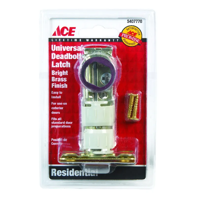 Ace Bright Brass Steel Deadbolt Latch 1 Pk