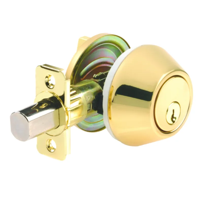 Mobile Home Polished Brass Solid Brass Single Cylinder Deadbolt Model 3888
