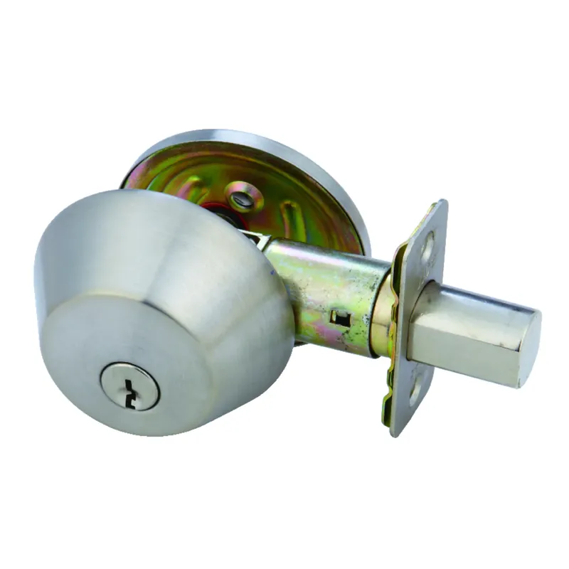 Brushed Chrome Stainless Steel Single Cylinder Deadbolt Model 3852n