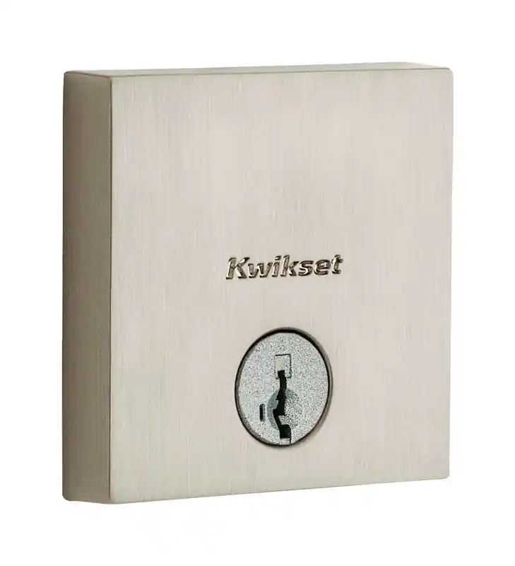 Satin Nickel Steel Deadbolt With Smartkey Security And Contemporary Design