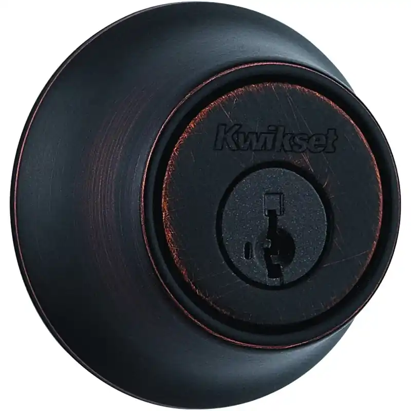 Kwikset SmartKey Security Venetian Bronze Metal Single Cylinder Deadbolt