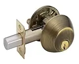 B360nv609 Single-cylinder Deadbolt Lock In Antique Brass Finish