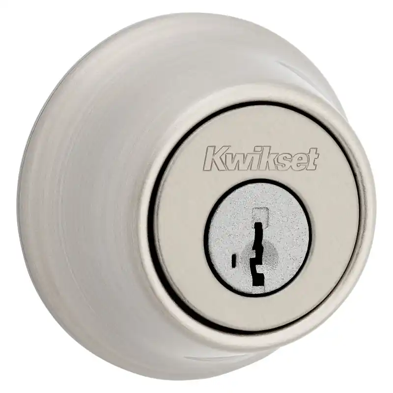 Kwikset SmartKey Security Satin Nickel Metal Double Cylinder Deadbolt