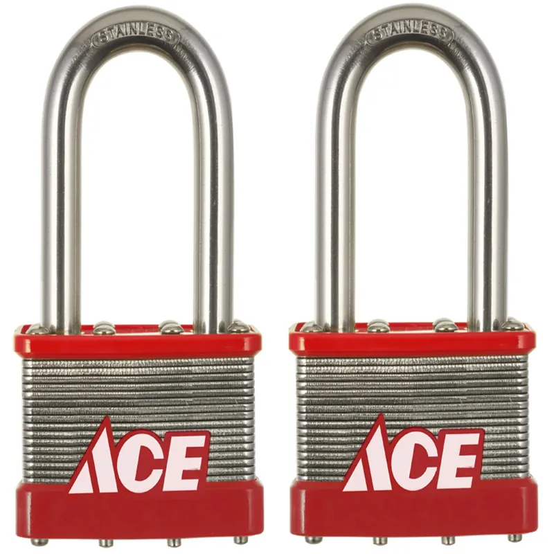 Ace 1.5 In. H X 2 In. W Stainless Steel 4-Pin Cylinder Padlock 2 Pk Keyed Alike