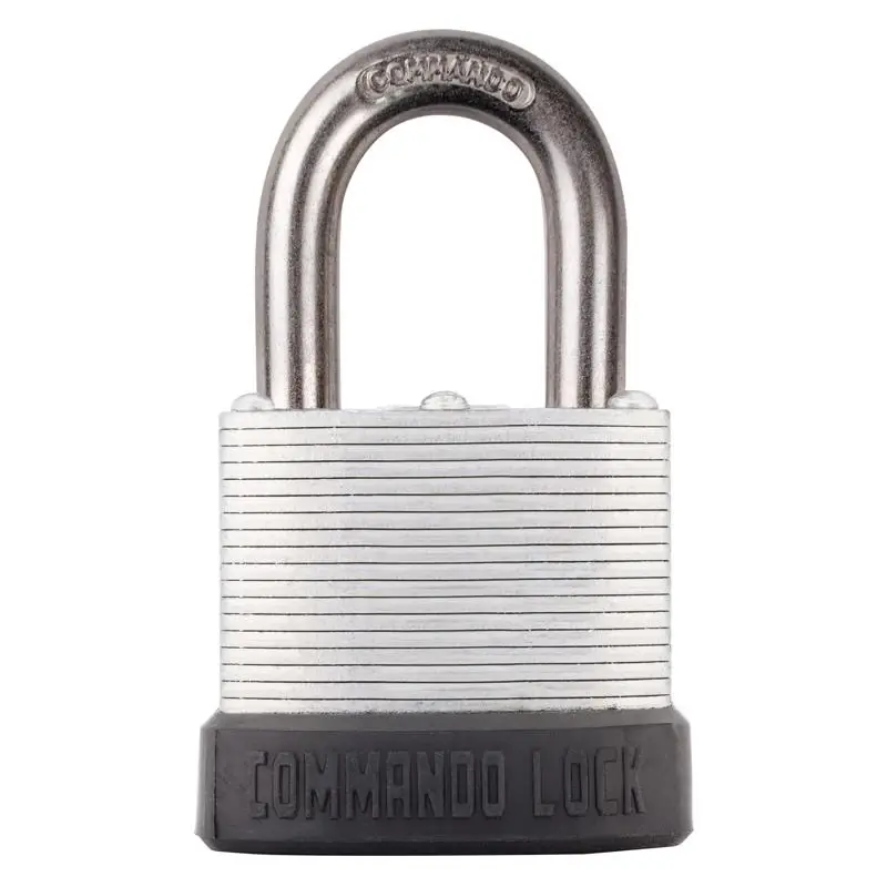 Commando Lock 3 In. H X 1.75 In. W X 1 In. L Laminated Steel Padlock