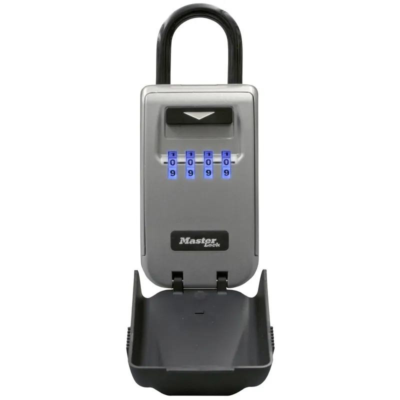 Lock Box, Light-Up Dial, Portable, 2-7/8-In.