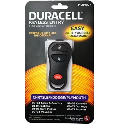 Self Programmable 3-button Automotive Replacement Key Mopar Gq43vt17t & Mop007d