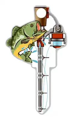 Lucky Line Key Shapes Fishing House Key Blank Double For Kwikset Multicolored
