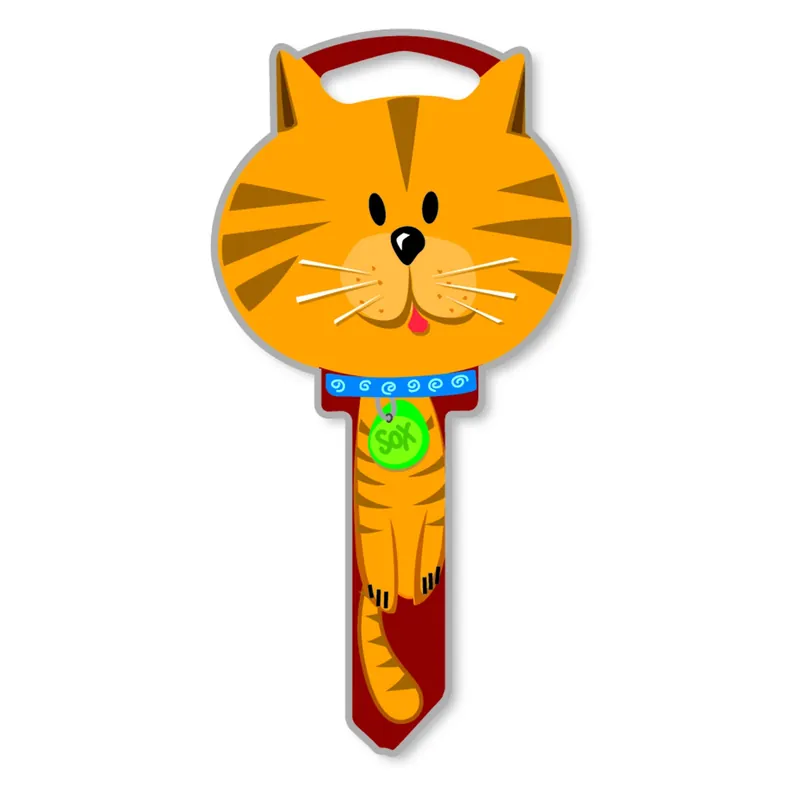 Cat Design Decorative House Key Blank Kw11 For Kwikset And Schlage