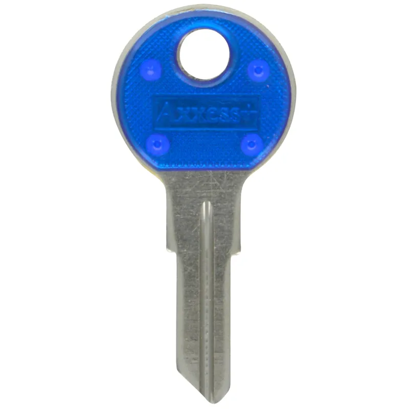 HILLMAN Traditional Key House/Office Key Blank 80 Single For Chicago Locks Blue/Silver