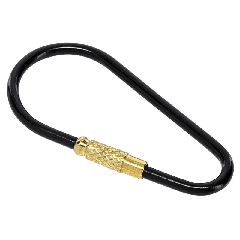 Sanitas Brass Black/gold Key Ring - Durable And Stylish Accessory