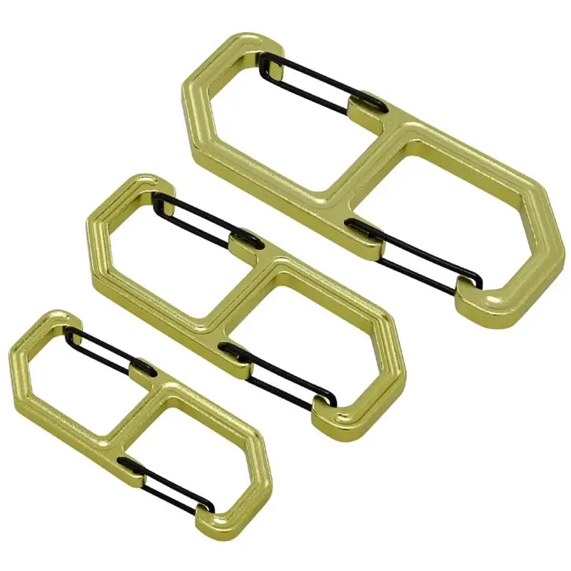 Apex Aluminum Black/green Clip/hook S-biner - 3 Pack