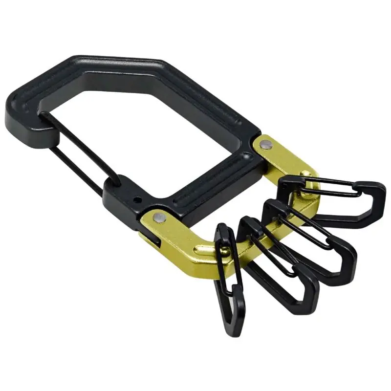 Apex Aluminum Black/green Clip/hook Carabiner Key Chain - 5.1" X 2.9"