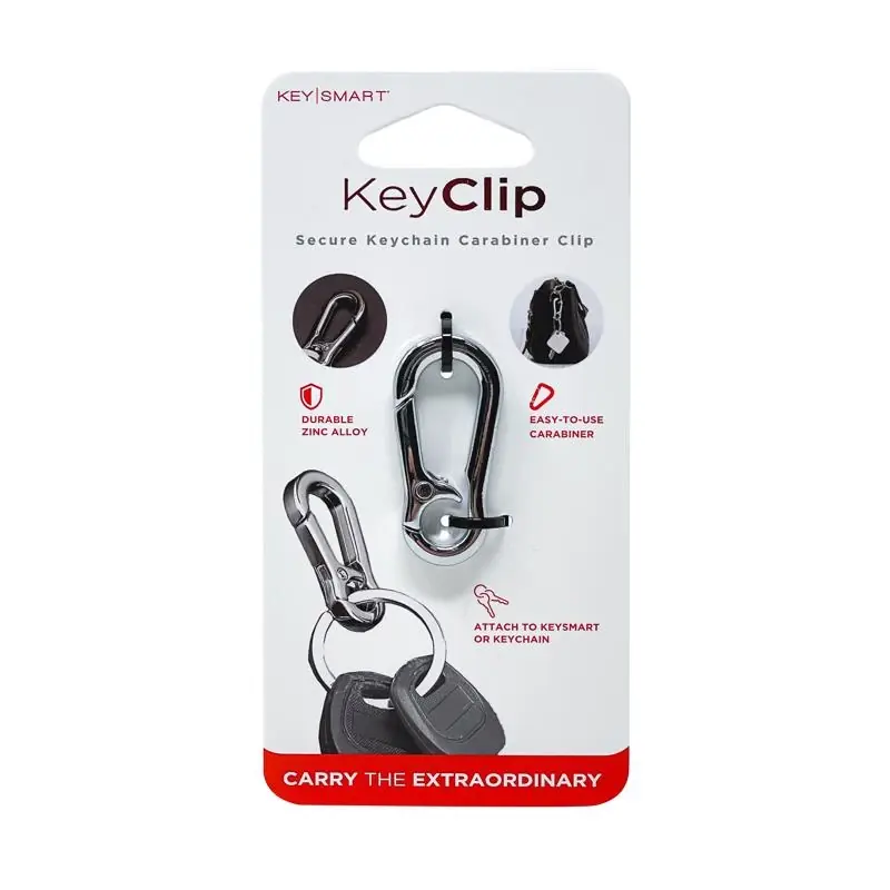 Keyclip Stainless Steel Silver Carabiner Key Chain - Model Ks849-ss