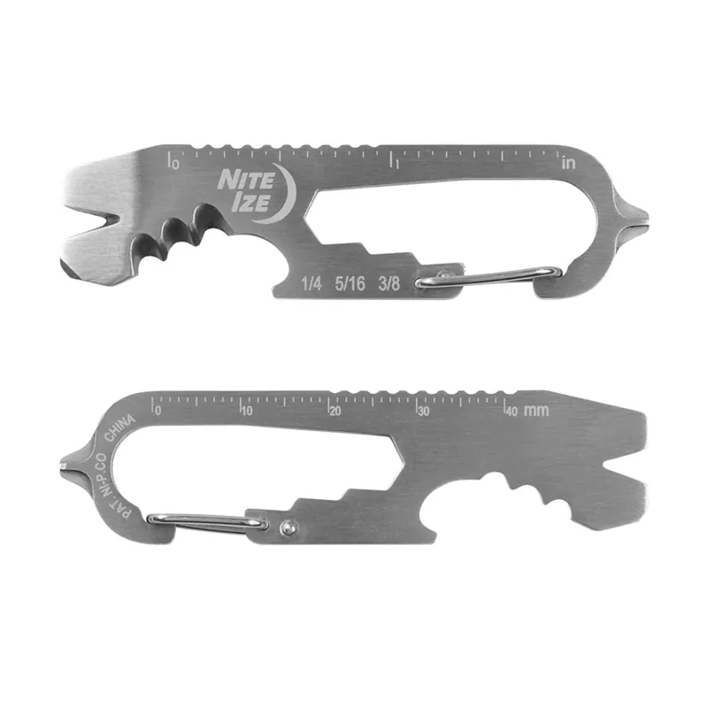 Doohickey Plus Stainless Steel Multi Key Tool With Carabiner Clip