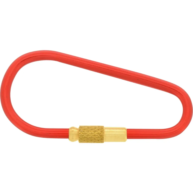 1 In. Diameter Metal Silver Split Rings Carabiner Key Ring