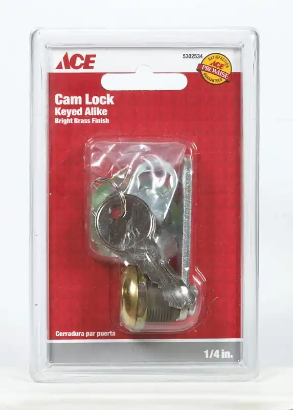 Bright Brass Cam Lock For Cabinets, Mailboxes, Doors, And Lockers - Model 01-3112-203