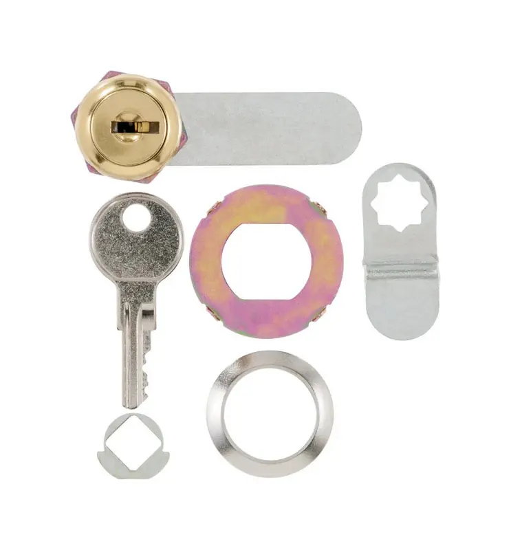 Bright Brass Cam Lock For Cabinets, Mailboxes, Doors, And Lockers - Model 01-3112-211