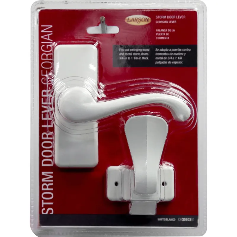 Larson Georgian Zinc-Plated White Zinc Lever Latches 1 Pk
