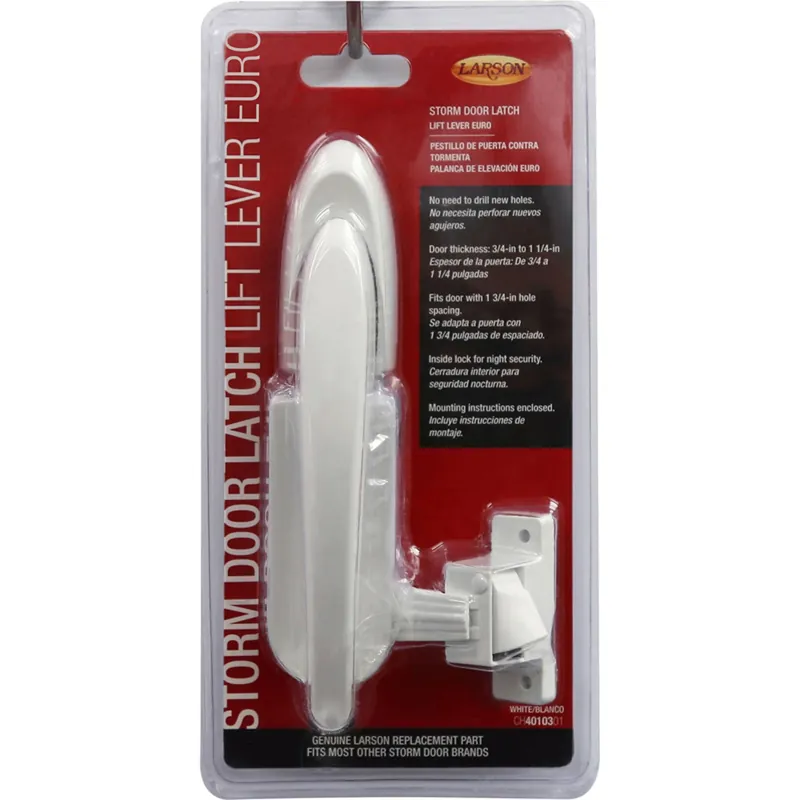 Larson Euro Zinc-Plated White Zinc Lift Lever Latch 1 Pk