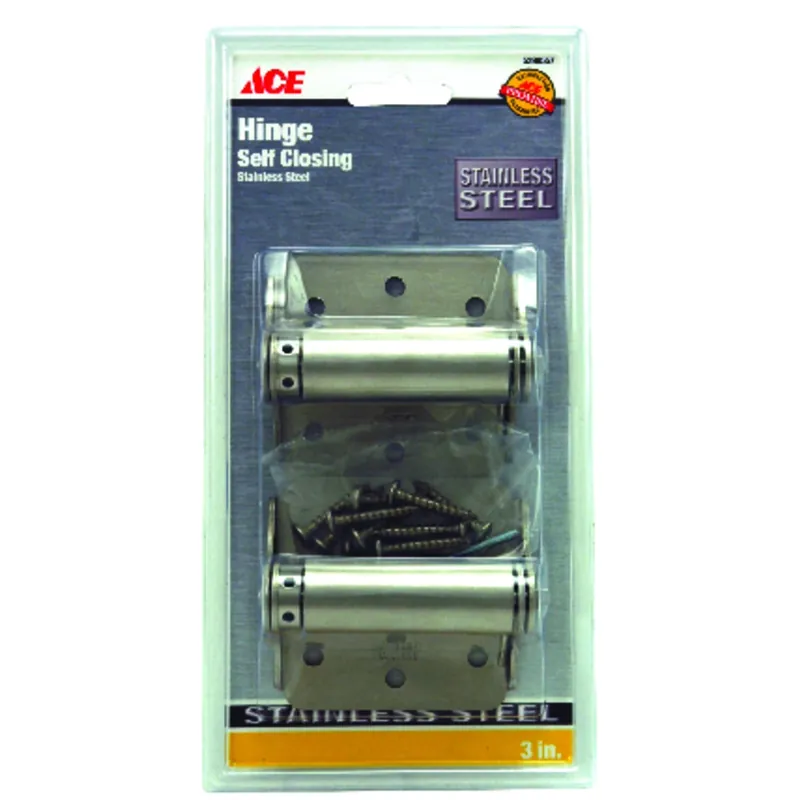 Ace 3 In. L Stainless Steel Adjustable Spring Hinge 2 Pk