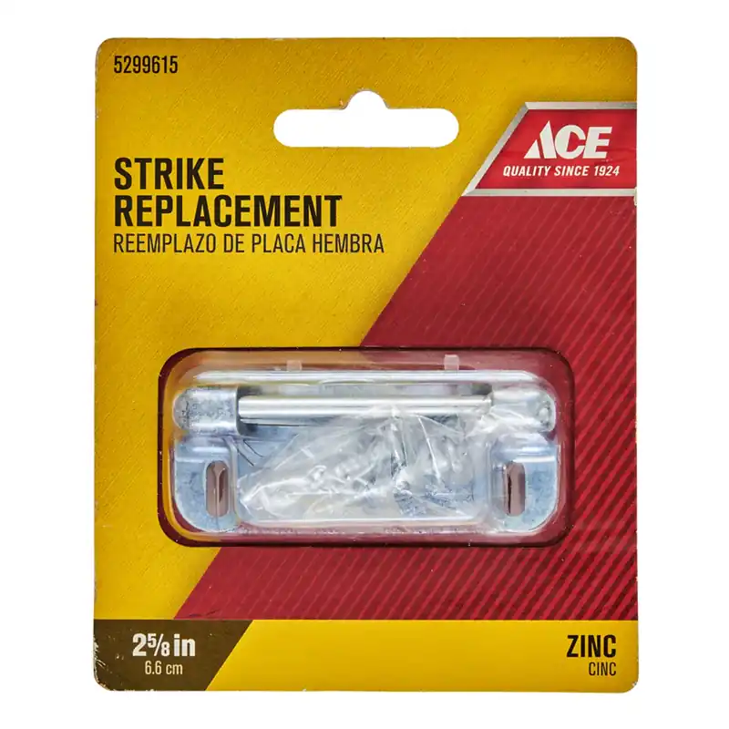 Ace Zinc-Plated Silver Aluminum Screen/Storm Door Strike 1 Pk