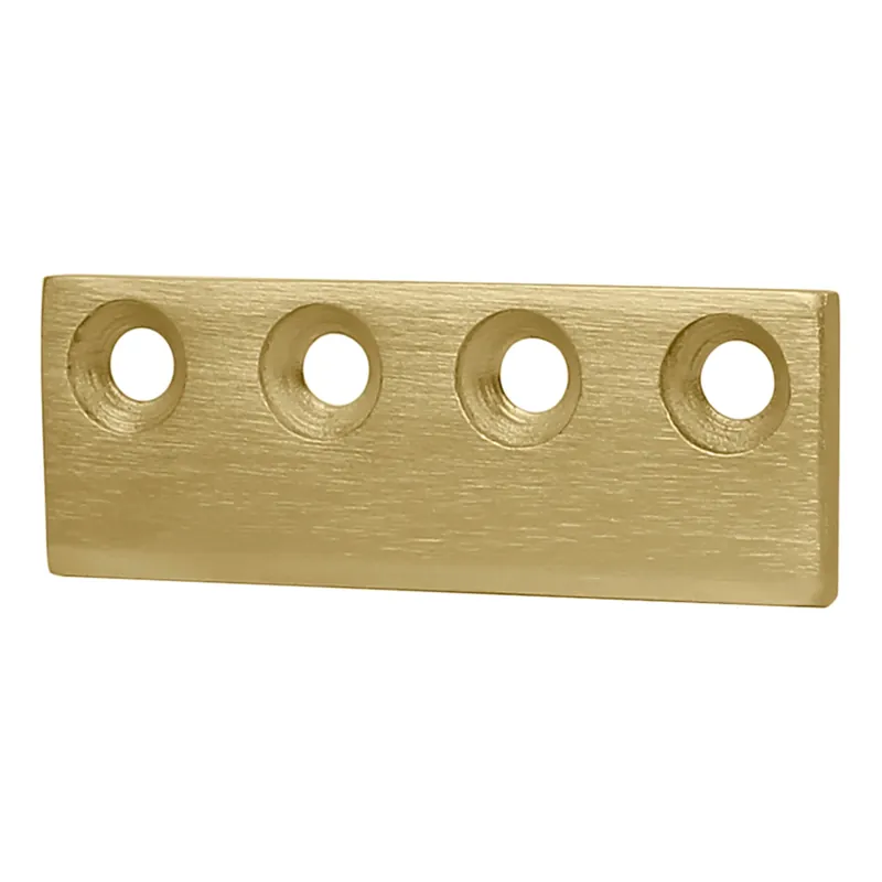 National Hardware 5/8 In. D X 3-1/8 In. L Brushed Gold Steel Sliding Door Hardware Connecting Adapte
