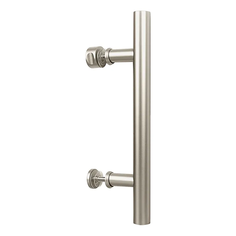 Madison Sliding Barn Door Handle, Satin Nickel Contemporary Pull, 12 In.