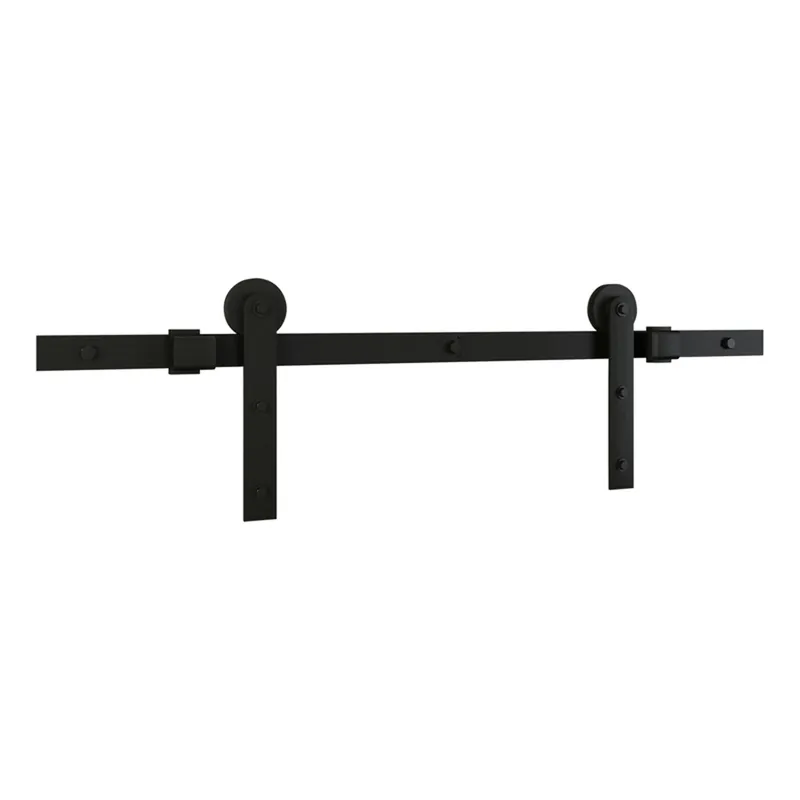 Interior Sliding Barn Door Hardware Kit, 2-Pc. Track, Matte Black
