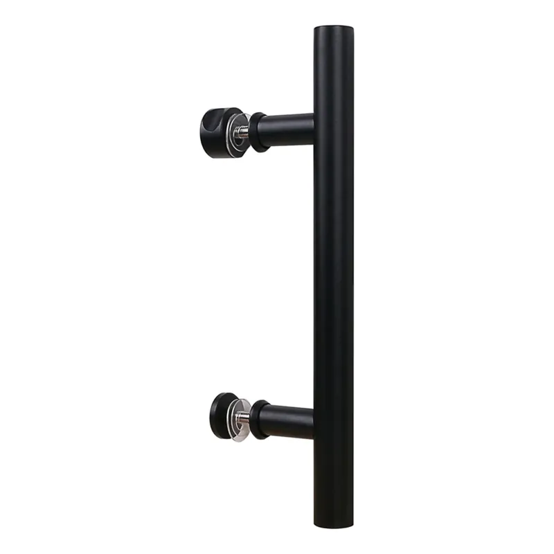Madison Sliding Barn Door Handle, Matte Black Contemporary Pull, 12 In.