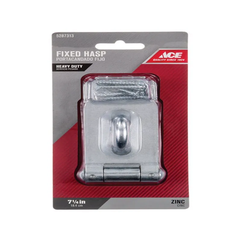 Ace Zinc 7-1/4 In. L Fixed Staple Safety Hasp