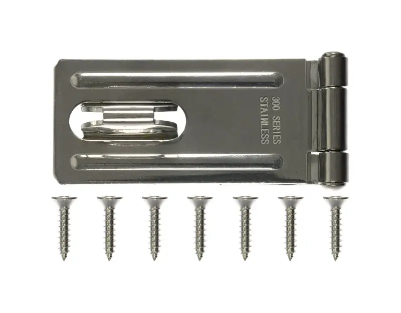 Stainless Steel 3-1/4 In. L Fixed Staple Safety Hasp For Secure Applications