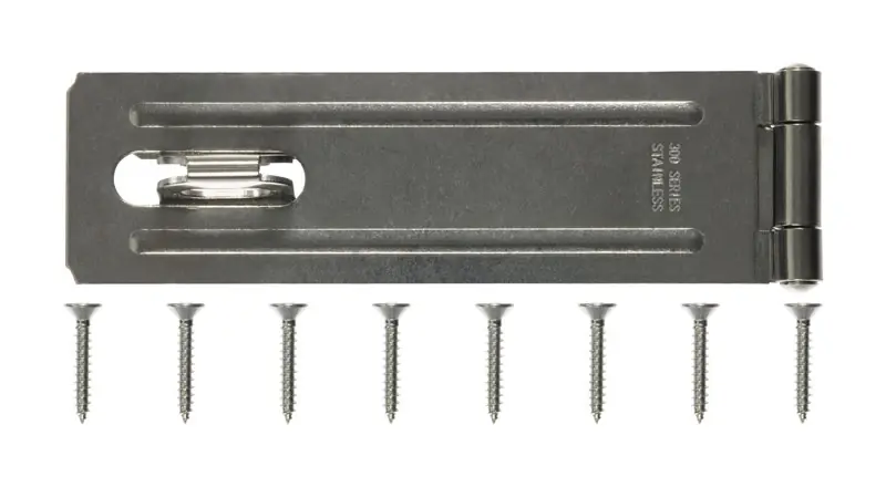 Stainless Steel 6 Inch Fixed Staple Safety Hasp For Secure Applications