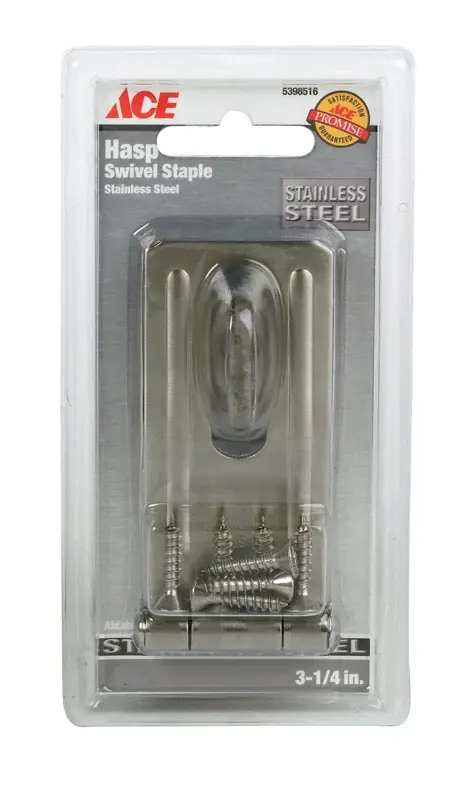 Stainless Steel 3-1/4 In. L Swivel Staple Safety Hasp For Secure Applications