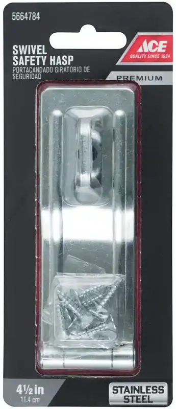 Stainless Steel 4-1/2 In. L Swivel Staple Safety Hasp - Durable Security Solution