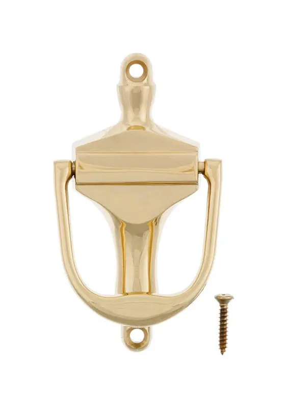 4 In. L Solid Brass Decorative Door Knocker With Engraving Option