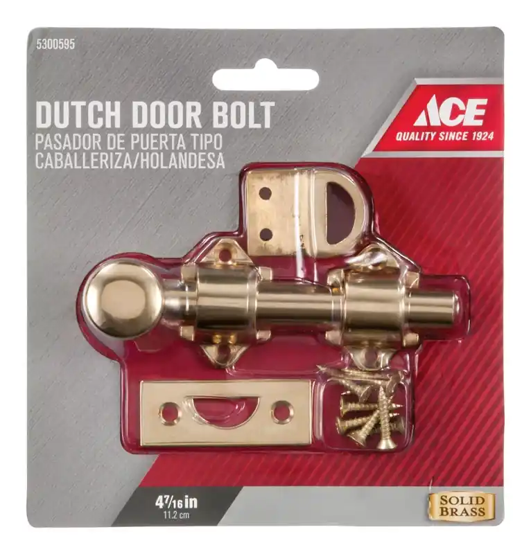 Bright Brass Dutch Door Bolt - Model 01-3085-740 For Enhanced Security