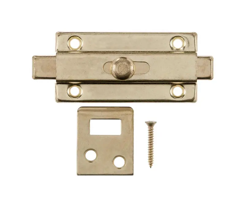 Bright Brass Slide Bolt For Doors, Windows, Cabinets - Model 01-3085-120