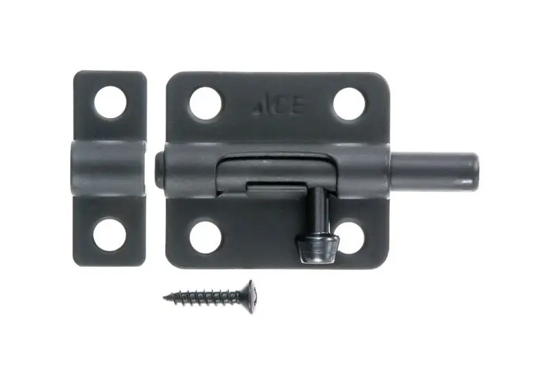 Ace 2.5 In. L Black Steel Barrel Bolt
