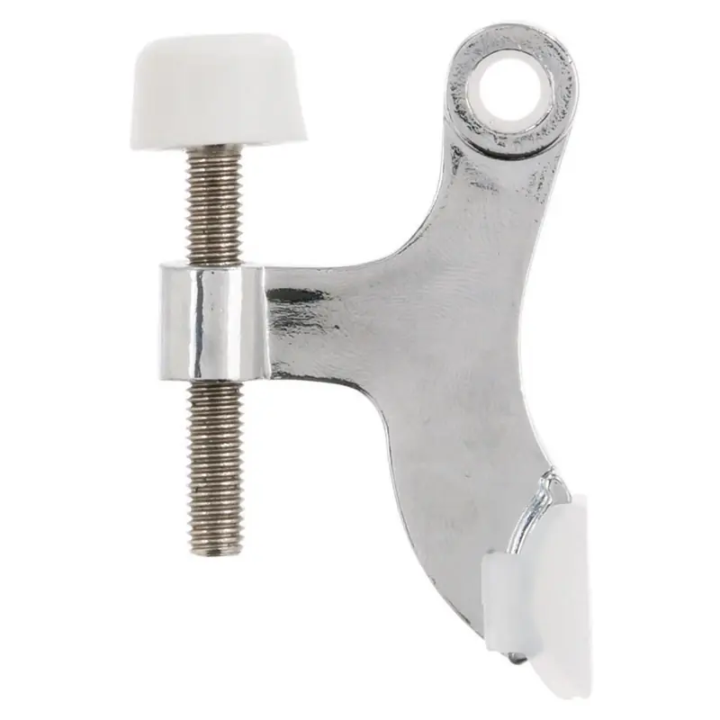 1.6 In. H Chrome Silver Metal Hinge Pin Door Stop For Door Protection