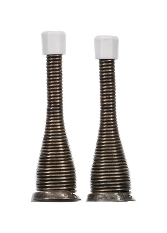 1.25 In. H X 3 In. W Antique Gold Spring Broad Base Door Stop